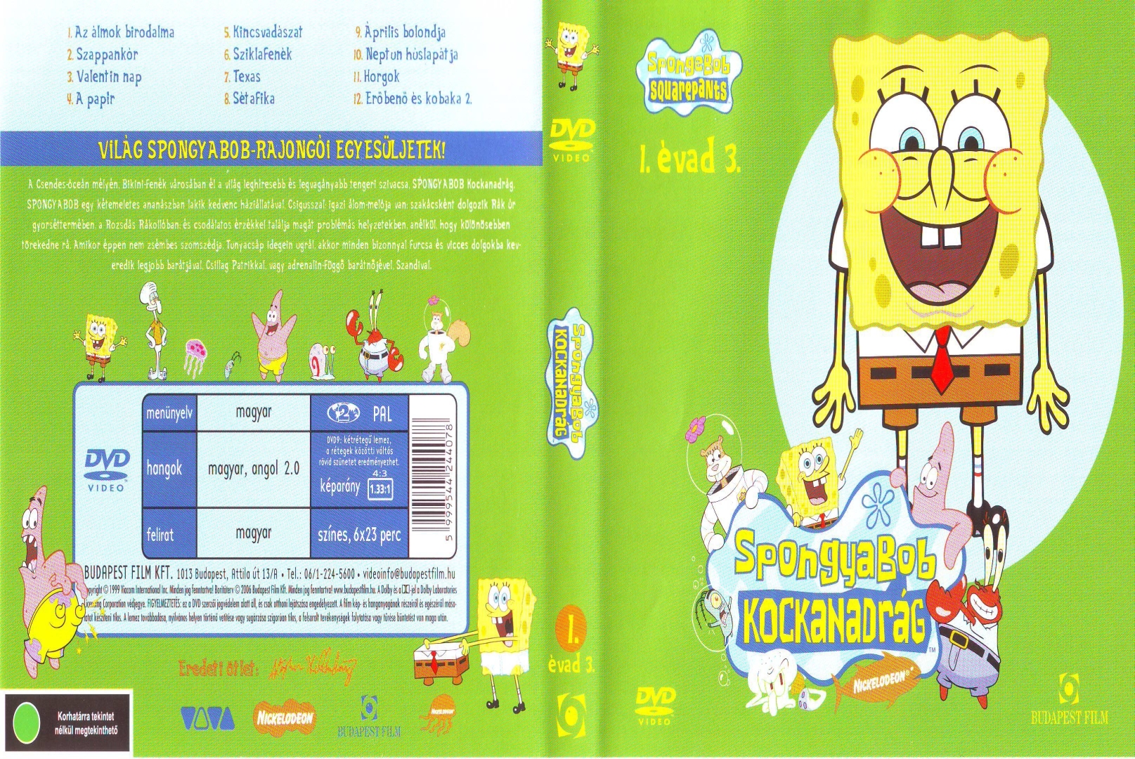 Coversclub Magyar Blu Ray Dvd Boritok Es Cd Boritok Klubja Spongyabob Kockanadrag 1 Evad 3