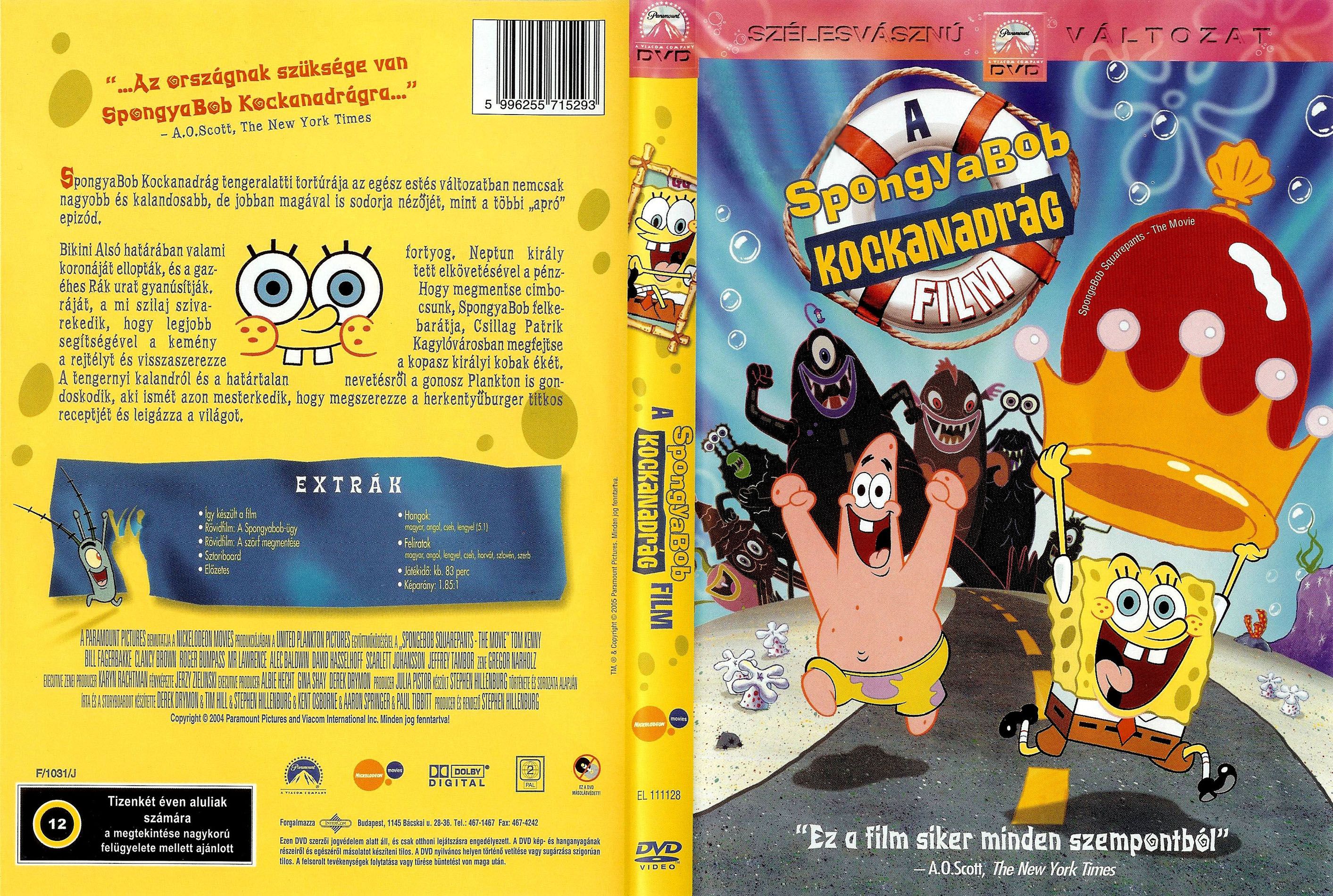 Coversclub Magyar Blu Ray Dvd Boritok Es Cd Boritok Klubja Spongyabob Kockanadrag A Film