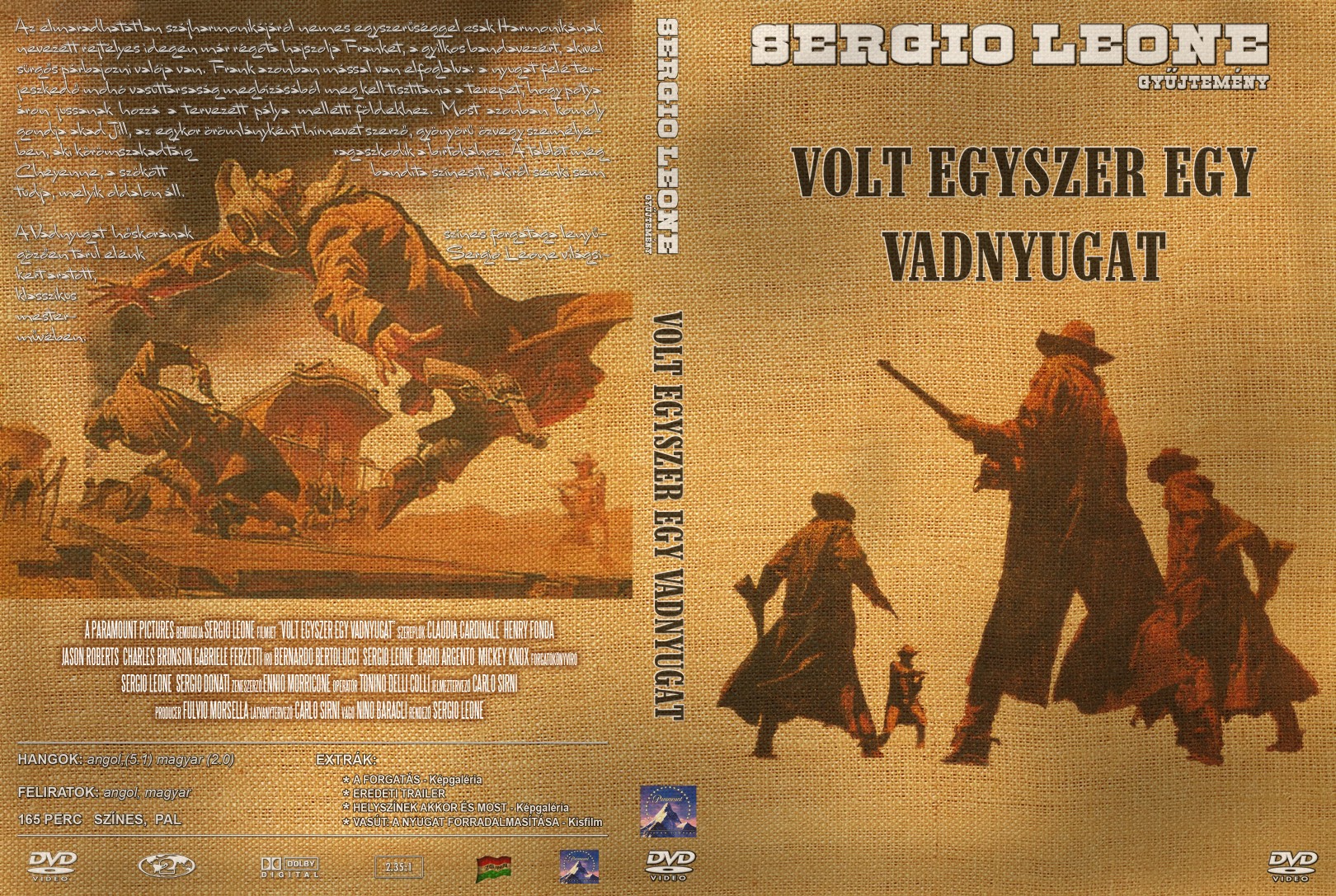Coversclub Magyar Blu Ray Dvd Boritok Es Cd Boritok Klubja Sergio Leone Gyujtemeny Volt Egyszer Egy Vadnyugat