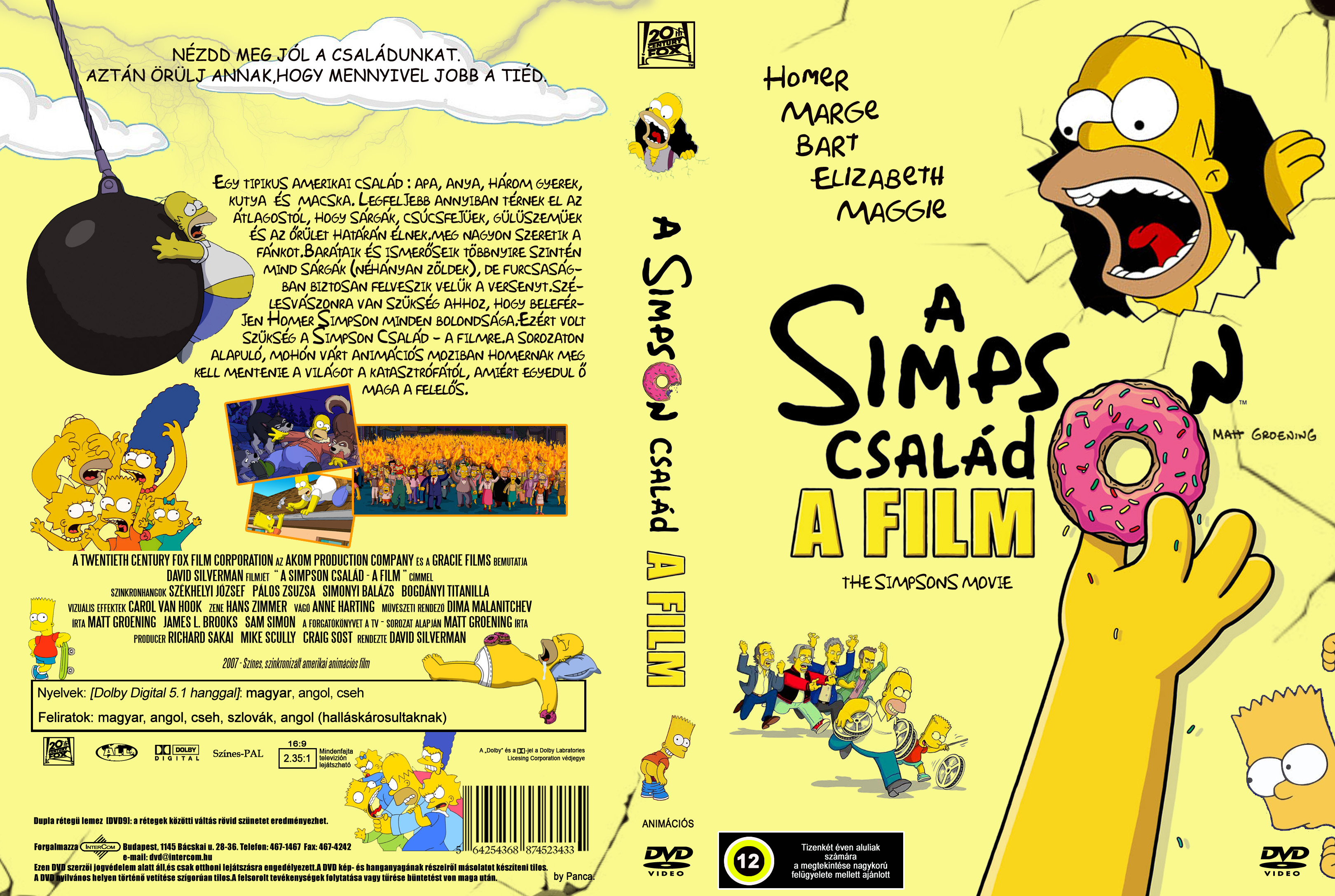 Coversclub Magyar Blu Ray Dvd Boritok Es Cd Boritok Klubja A Simpson Csalad A Film Panca