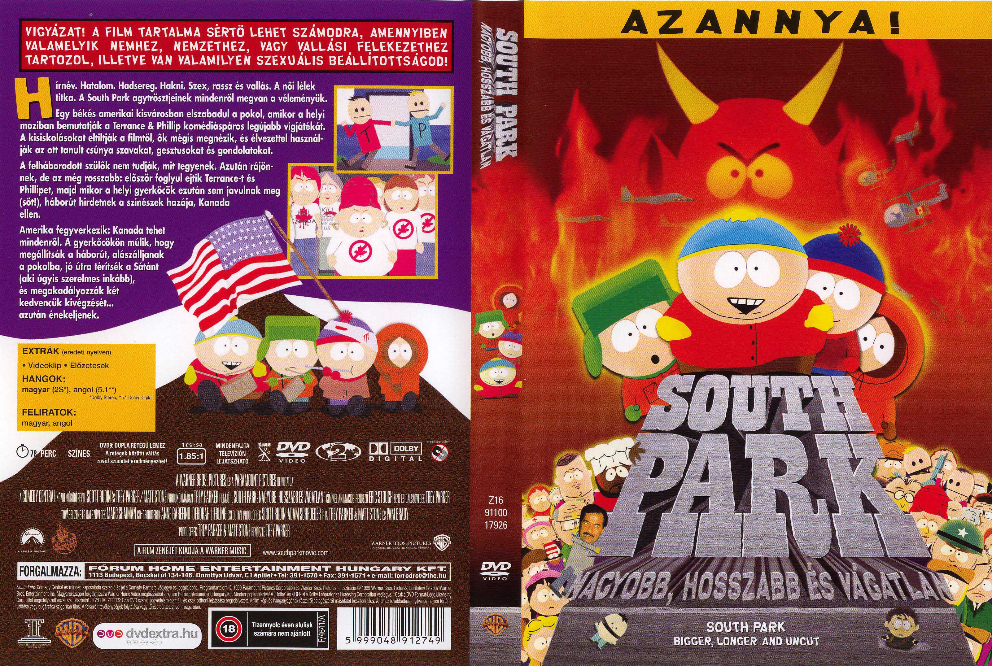 Coversclub Magyar Blu Ray Dvd Boritok Es Cd Boritok Klubja South Park Nagyobb Hosszabb Es Vagatlan