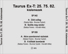 Taurus Ex - T: 25 75 82 kislemezek DVD borító BACK Letöltése