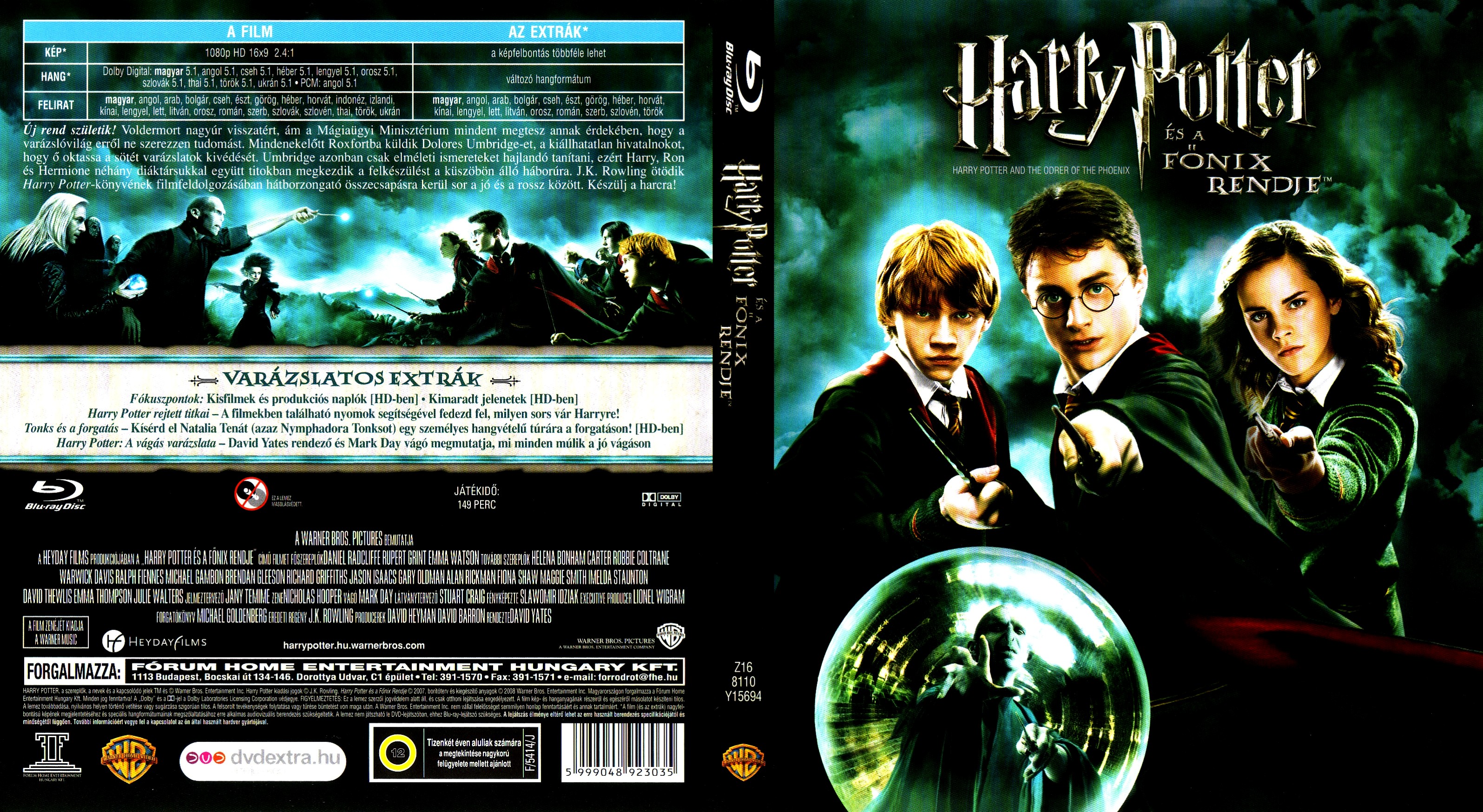 Coversclub Magyar Blu Ray Dvd Boritok Es Cd Boritok Klubja Harry Potter Es A Fonix Rendje