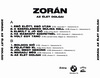 Zorán - Az élet dolgai (elsõ- és második kiadás) DVD borító BACK Letöltése