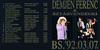 Demjén Ferenc - BS 92.03.07. _1992 DVD borító FRONT slim Letöltése
