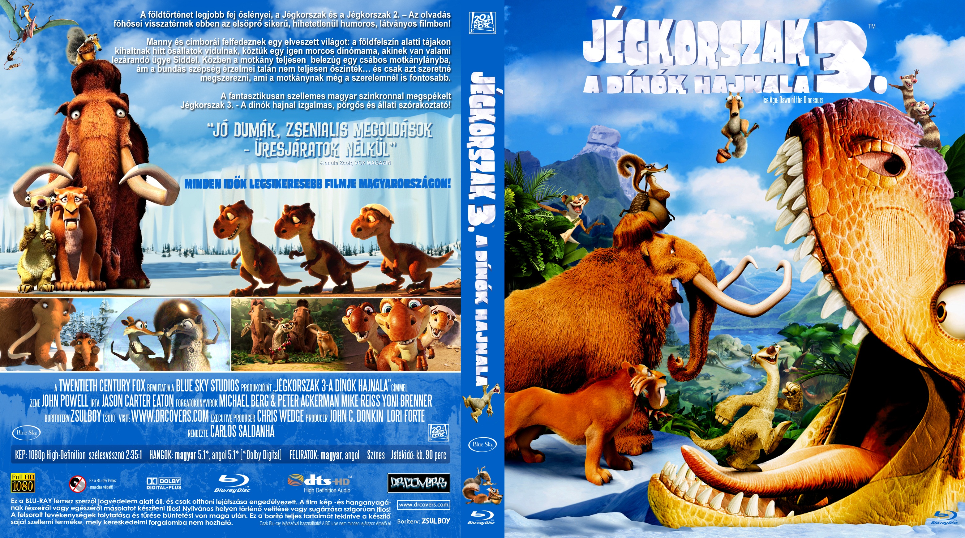 Coversclub Magyar Blu Ray Dvd Boritok Es Cd Boritok Klubja Jegkorszak 3 A Dinok Hajnala Zsulboy