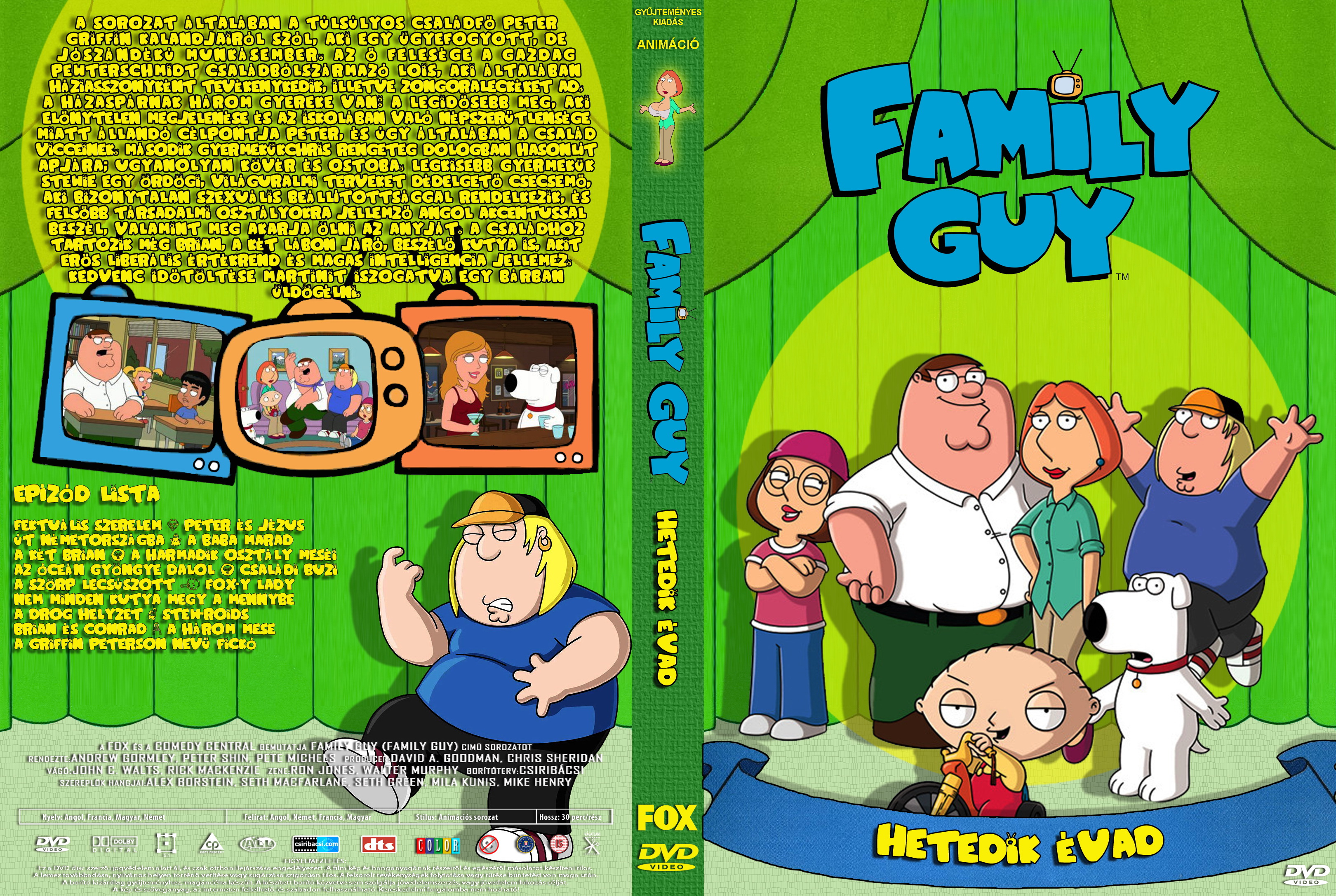 Coversclub Magyar Blu Ray Dvd Boritok Es Cd Boritok Klubja Family Guy 7 Evad Csiribacsi