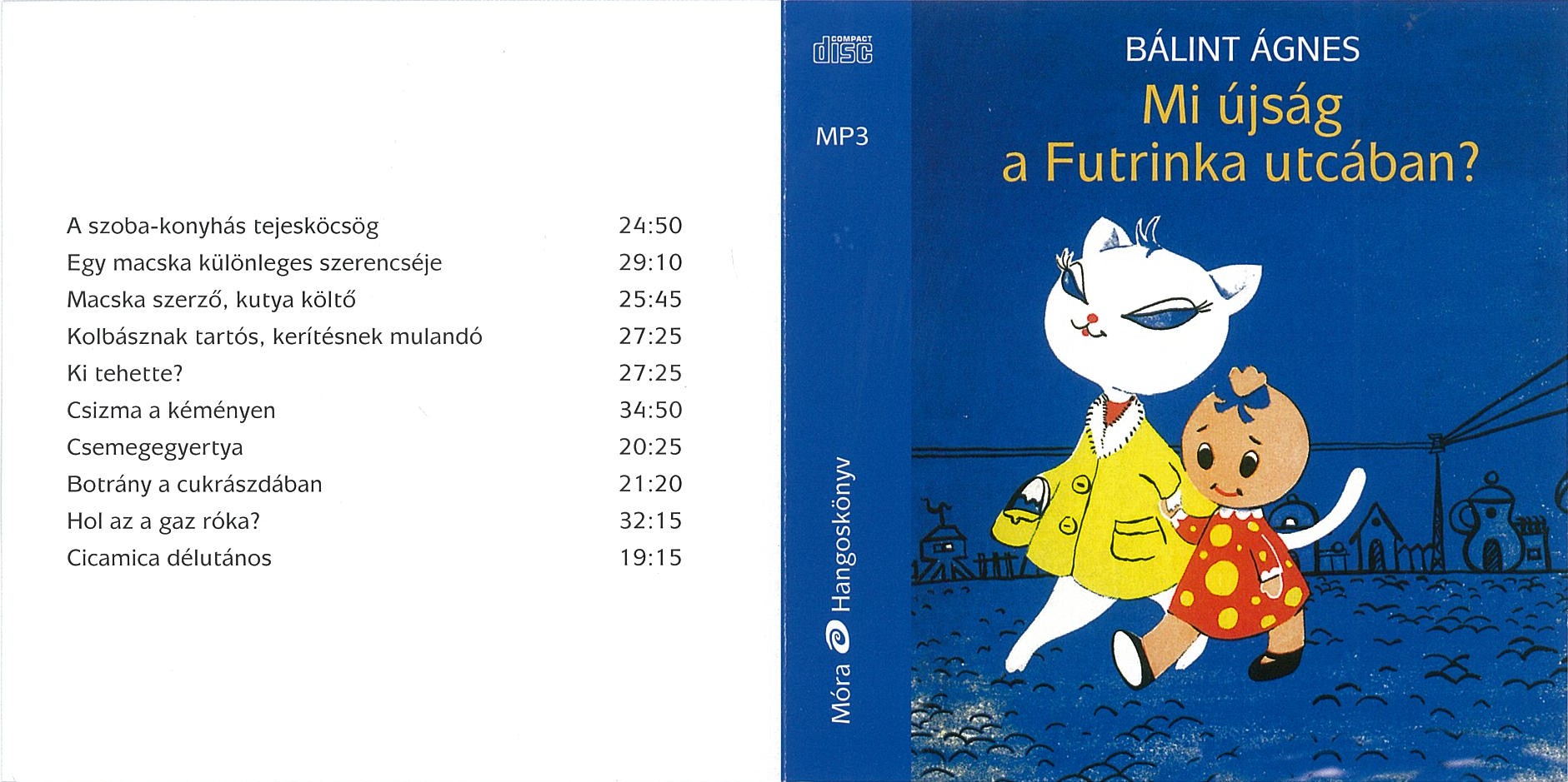 Coversclub Magyar Blu Ray Dvd Boritok Es Cd Boritok Klubja Balint Agnes Mi Ujsag A Futrinka Utcaban Hangoskonyv