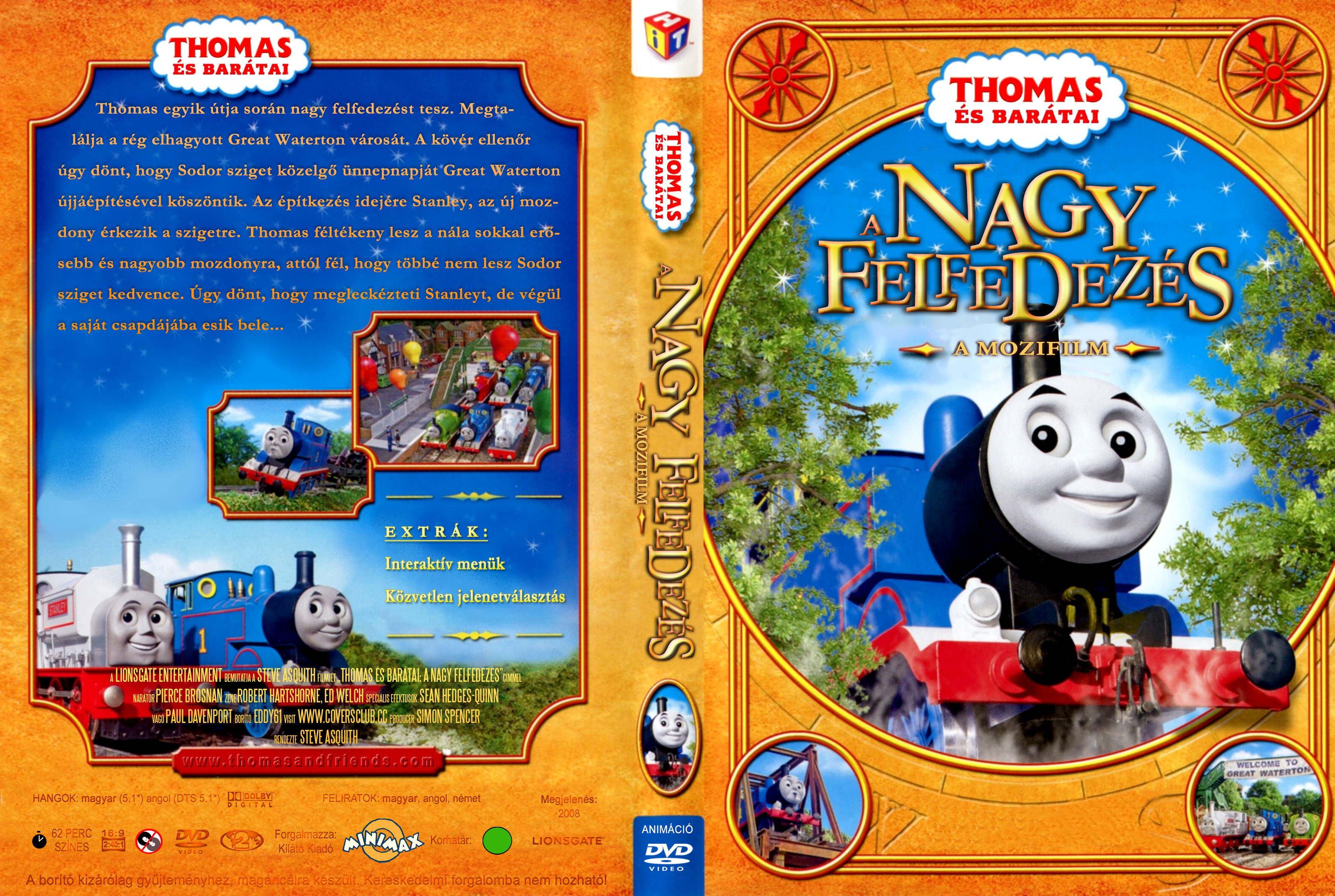 Coversclub Magyar Blu Ray Dvd Boritok Es Cd Boritok Klubja Thomas Es Baratai A Nagy Felfedezes Eddy61