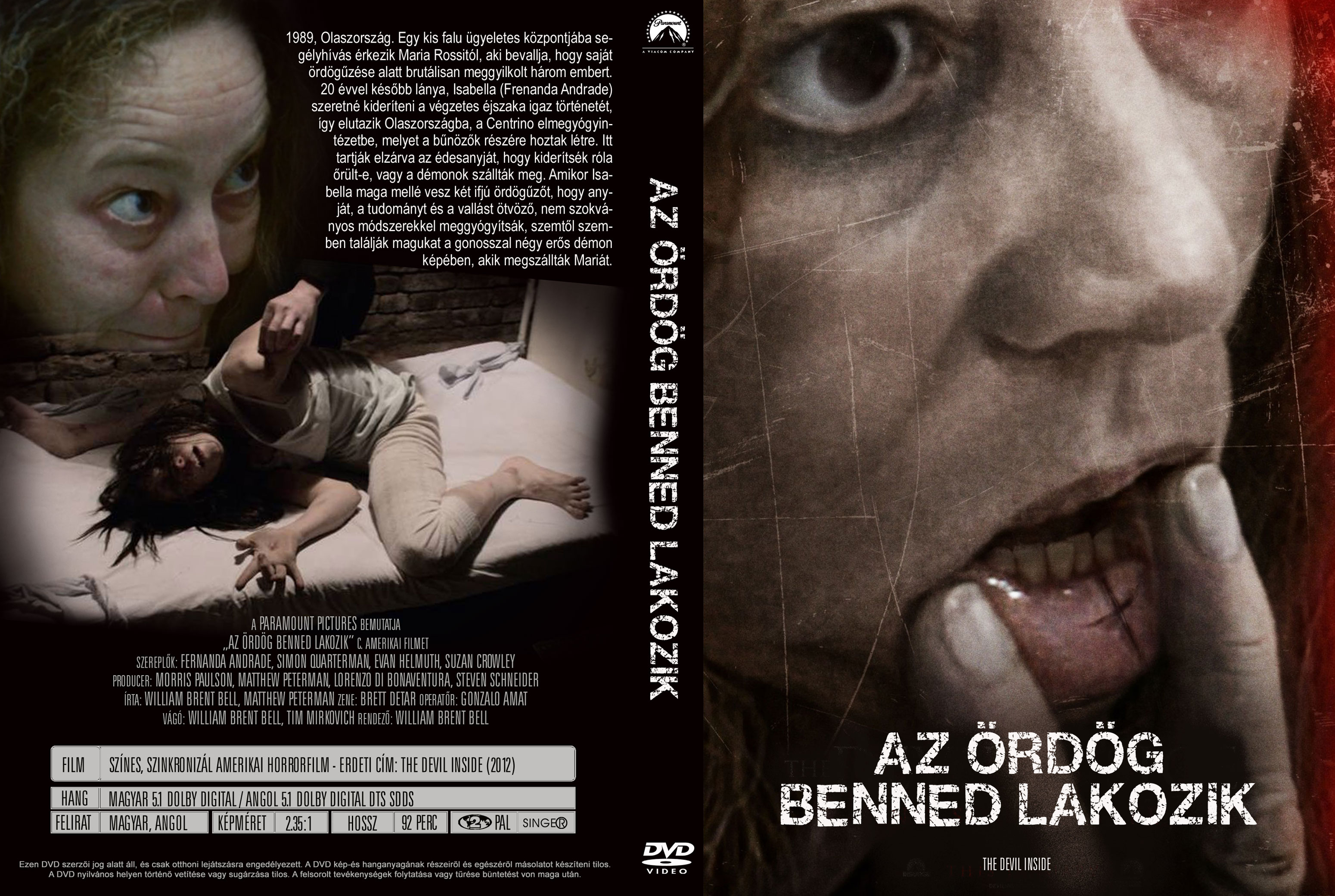 Coversclub Magyar Blu Ray Dvd Boritok Es Cd Boritok Klubja Az Ordog Benned Lakozik Singer