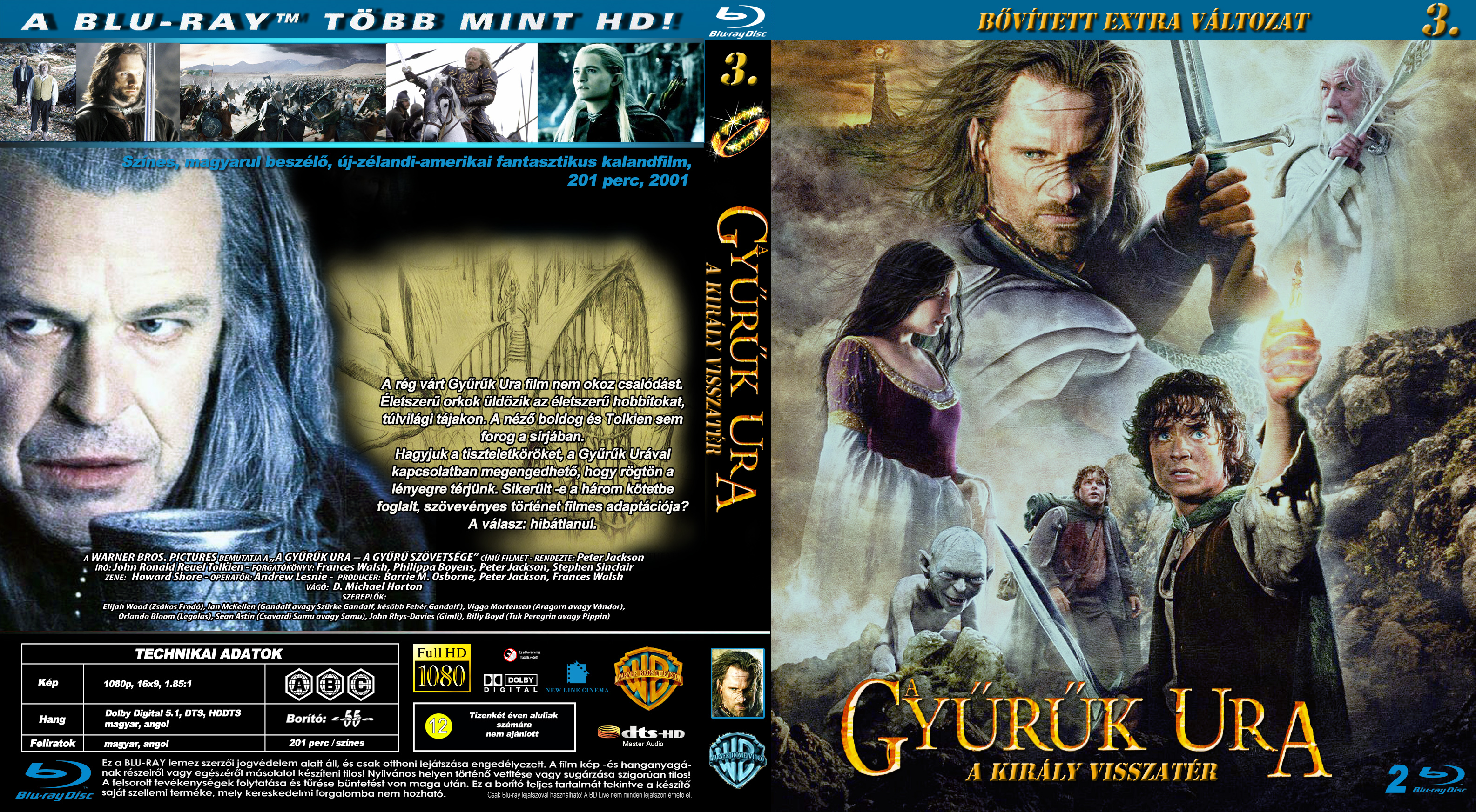 Coversclub Magyar Blu Ray Dvd Boritok Es Cd Boritok Klubja A Gyuruk Ura A Kiraly Visszater Bovitett Extra Valtozat Lala55
