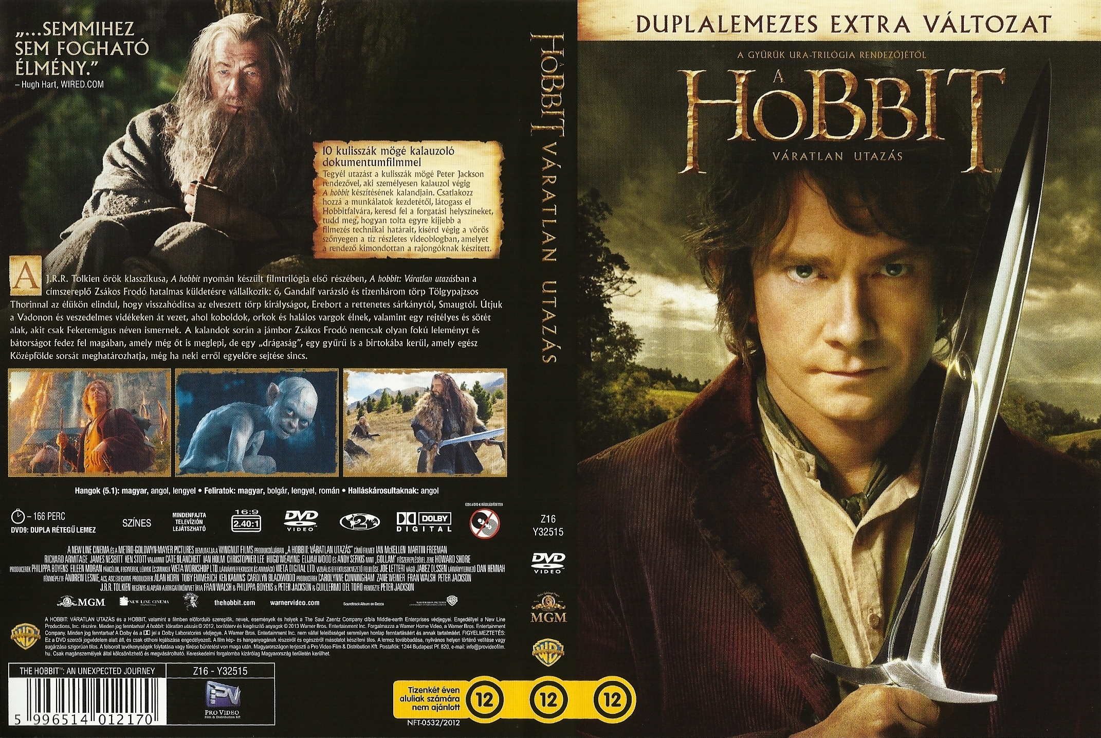 Coversclub Magyar Blu Ray Dvd Boritok Es Cd Boritok Klubja A Hobbit Varatlan Utazas Dupla Lemezes Extra Valtozat