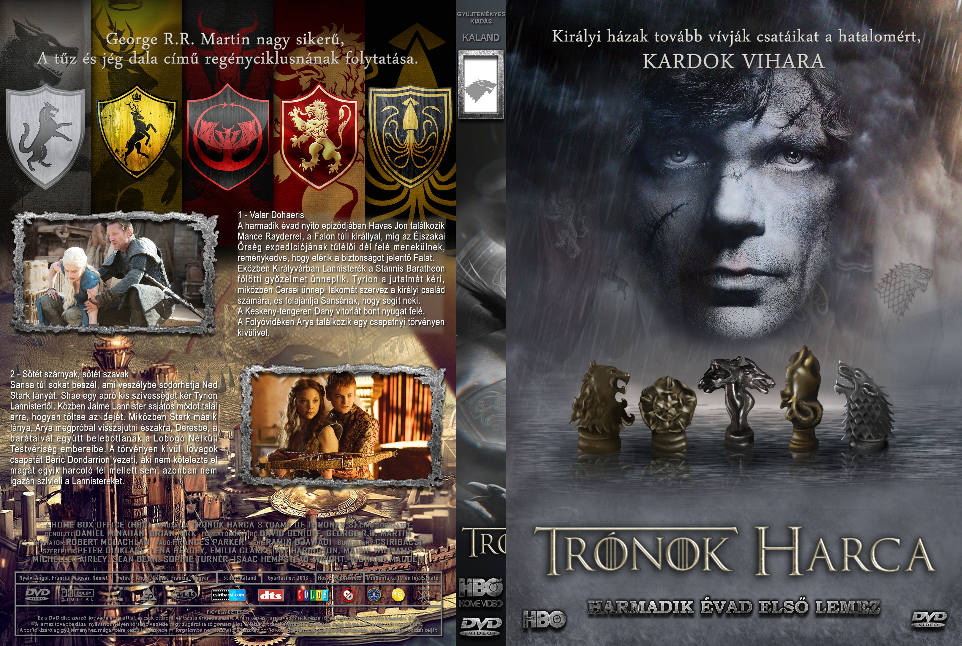 Coversclub Magyar Blu Ray Dvd Boritok Es Cd Boritok Klubja Tronok Harca 3 Evad 1 Lemez Gerinces Csiribacsi