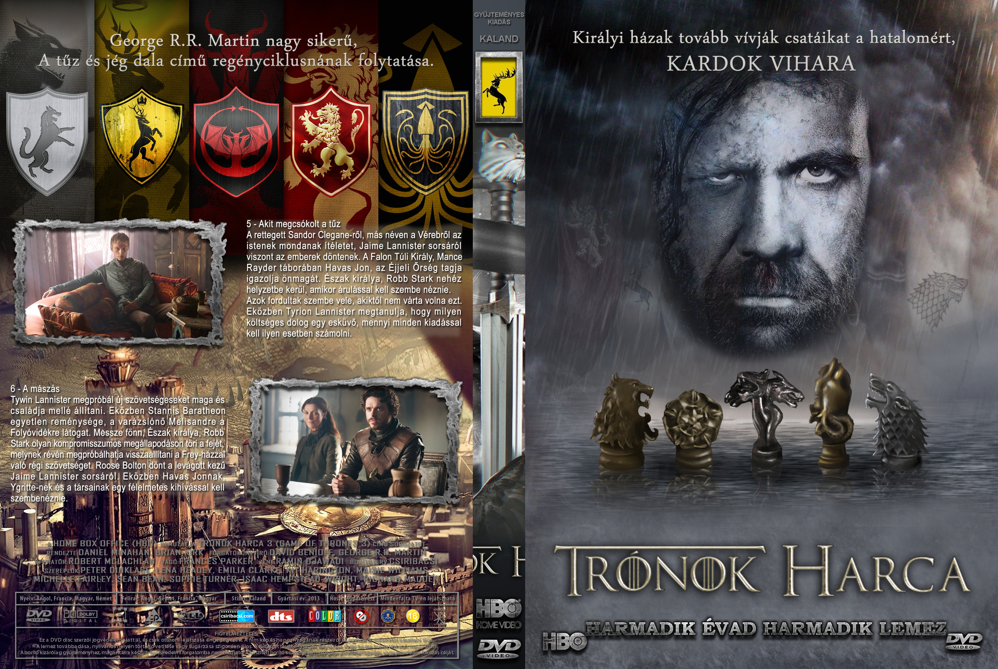 Coversclub Magyar Blu Ray Dvd Boritok Es Cd Boritok Klubja Tronok Harca 3 Evad 3 Lemez Gerinces Csiribacsi