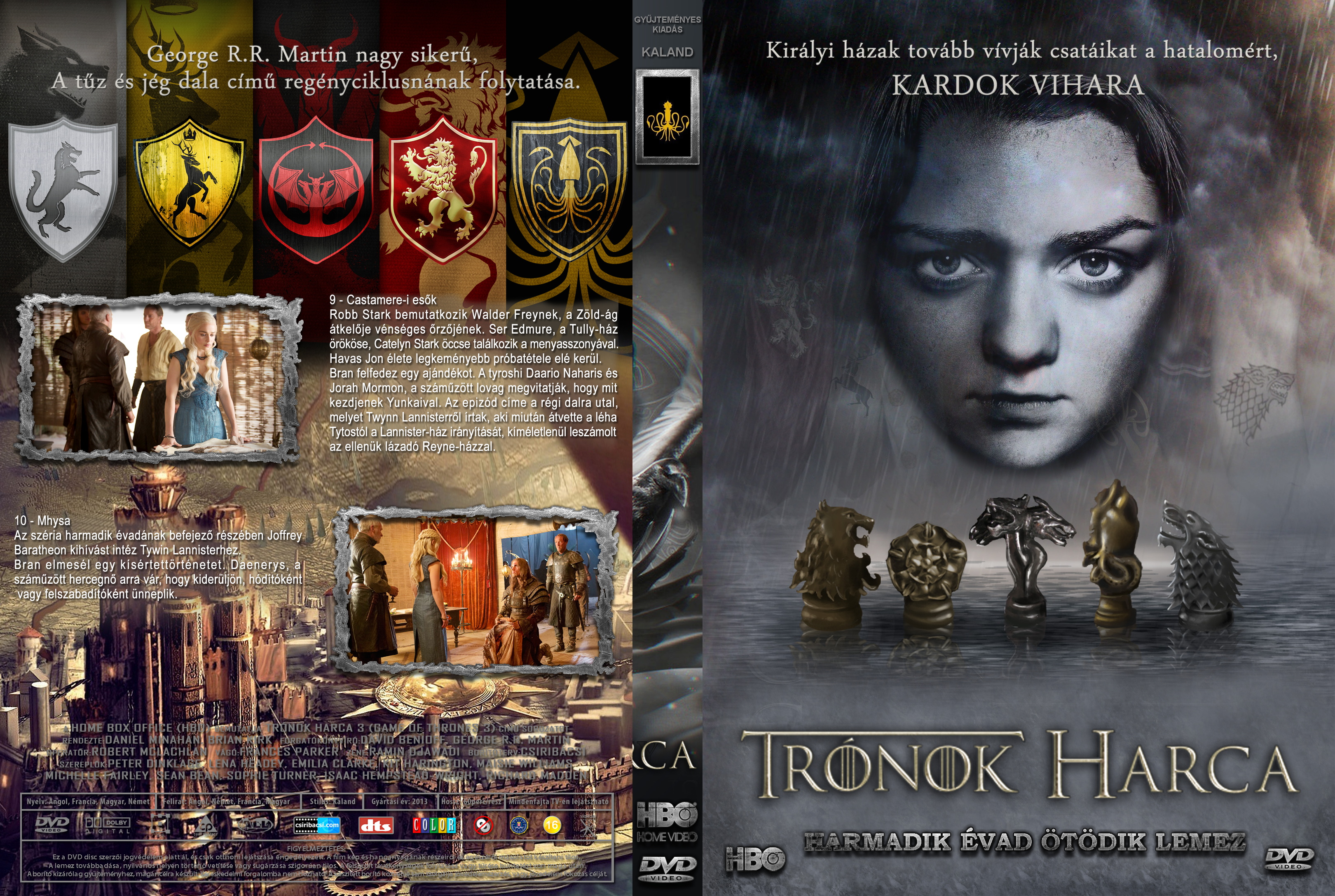 Coversclub Magyar Blu Ray Dvd Boritok Es Cd Boritok Klubja Tronok Harca 3 Evad 5 Lemez Gerinces Csiribacsi