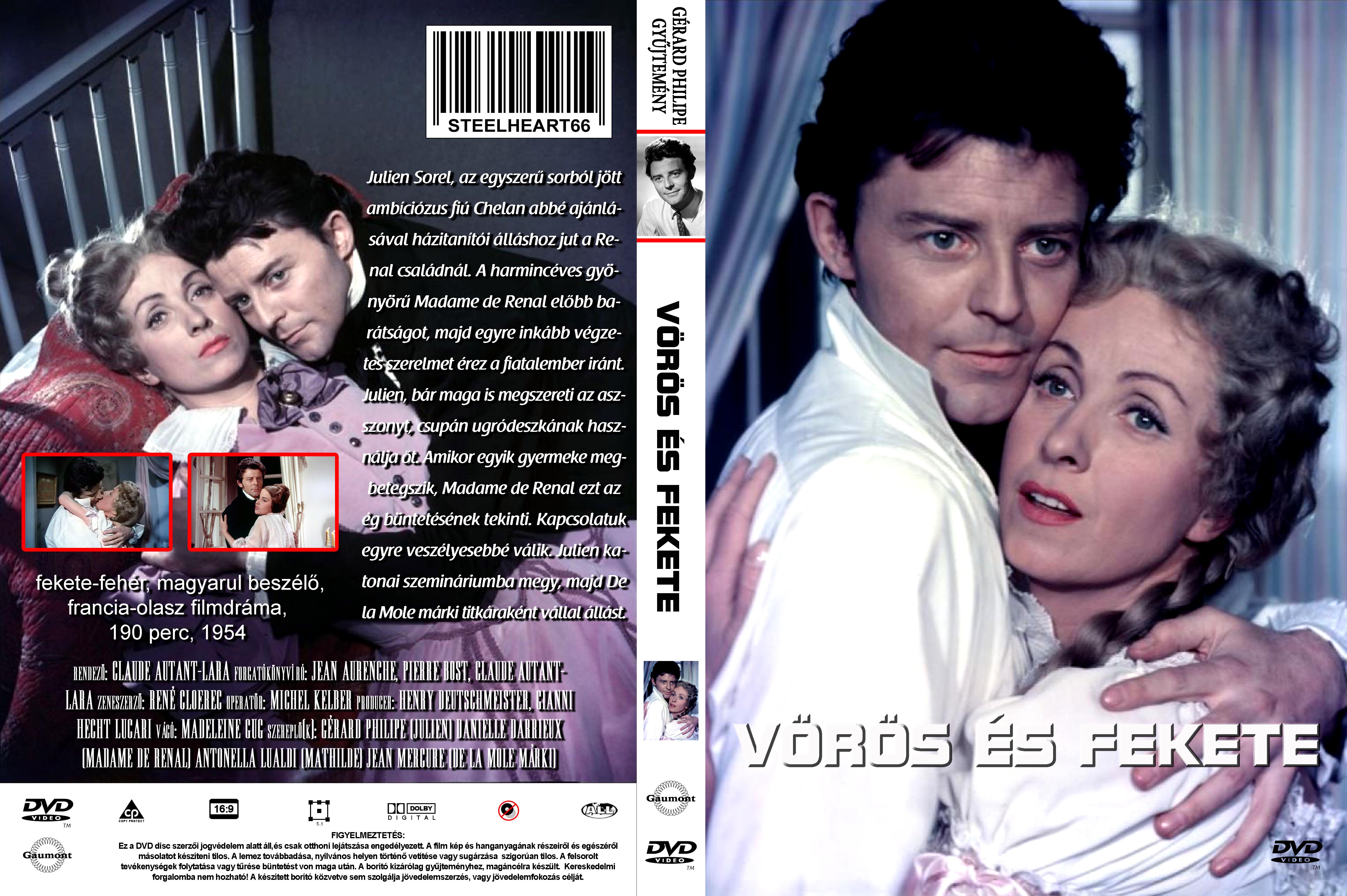 Coversclub Magyar Blu Ray Dvd Boritok Es Cd Boritok Klubja Voros Es Fekete Gerard Philipe Gyujtemeny Steelheart66