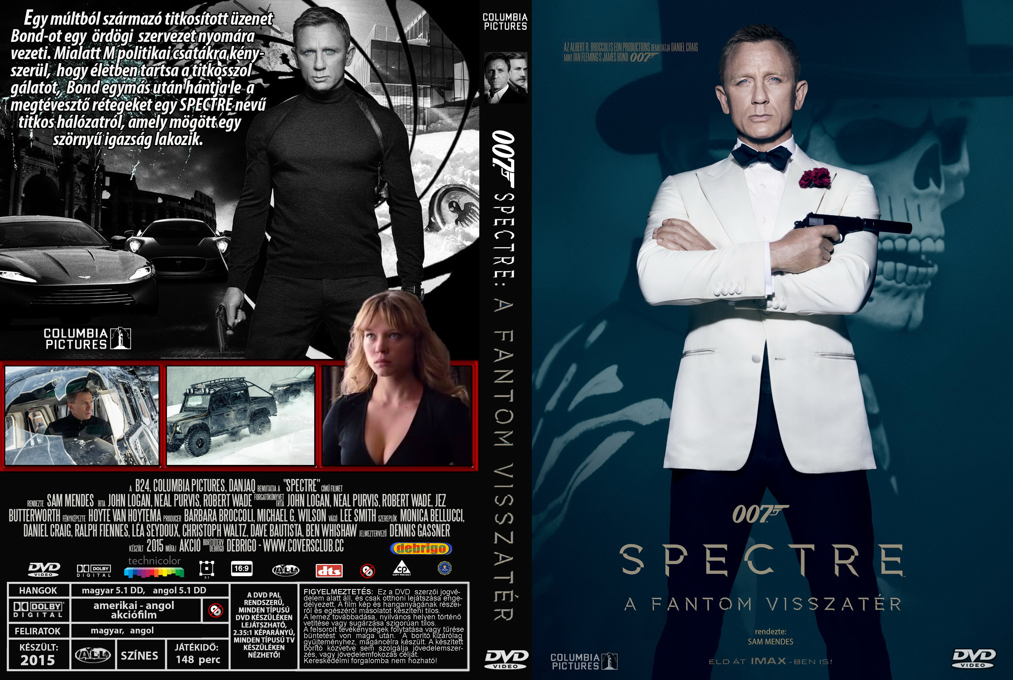Coversclub Magyar Blu Ray Dvd Boritok Es Cd Boritok Klubja 007 Spectre A Fantom Visszater James Bond Debrigo