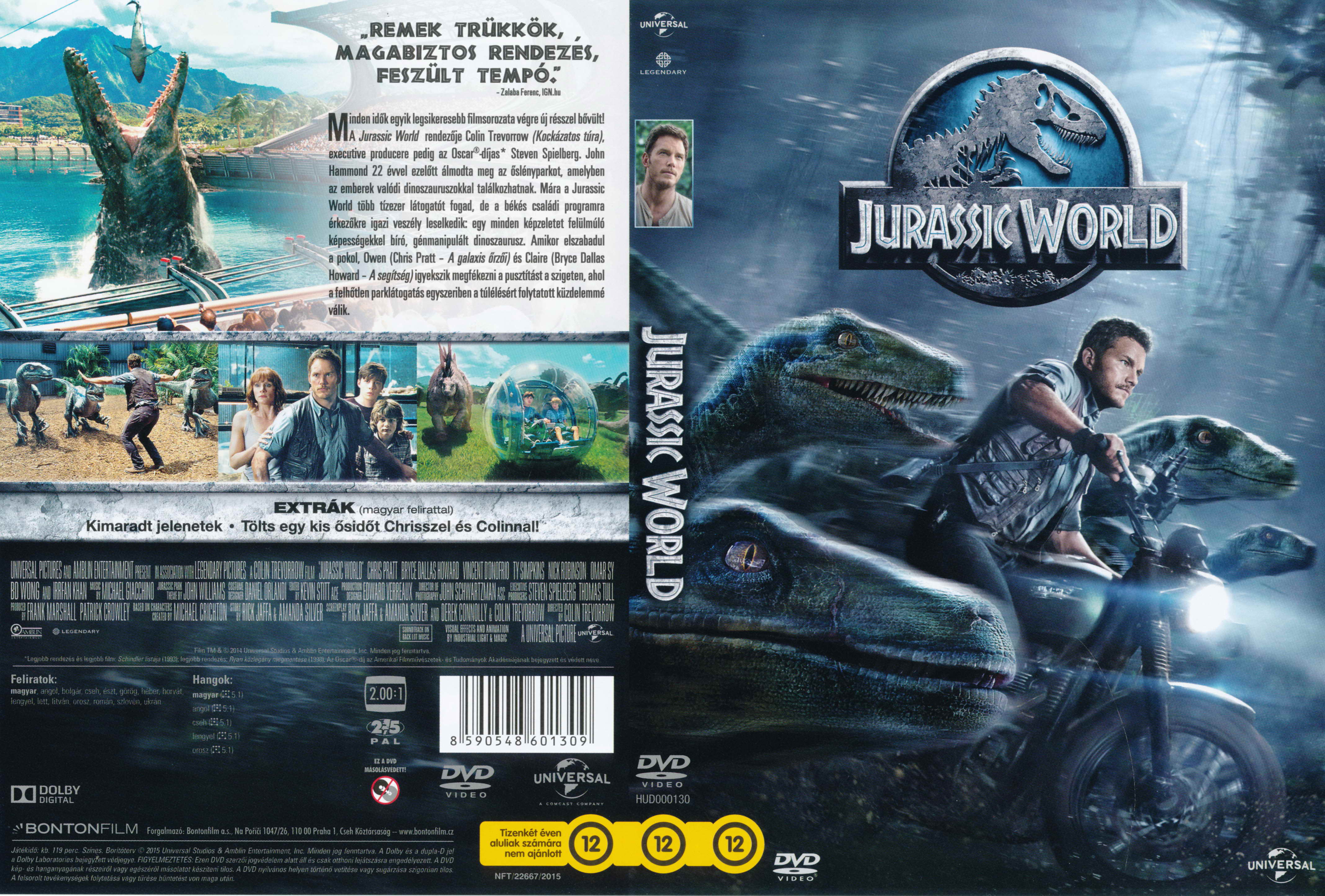 Jurassic World FRONT DVD borító Méret: 4272x2890. letölt (750) Front. 
