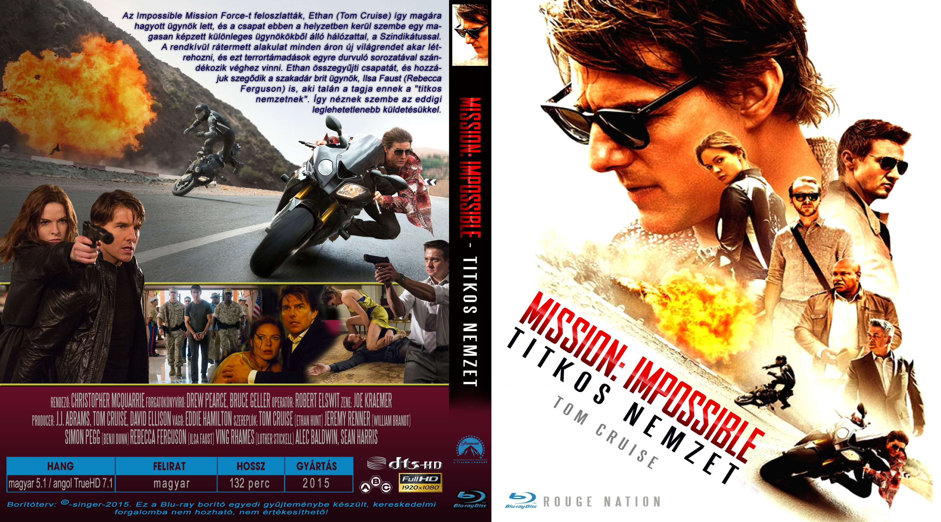 Coversclub Magyar Blu Ray Dvd Boritok Es Cd Boritok Klubja Mission Impossible Titkos Nemzet Singer
