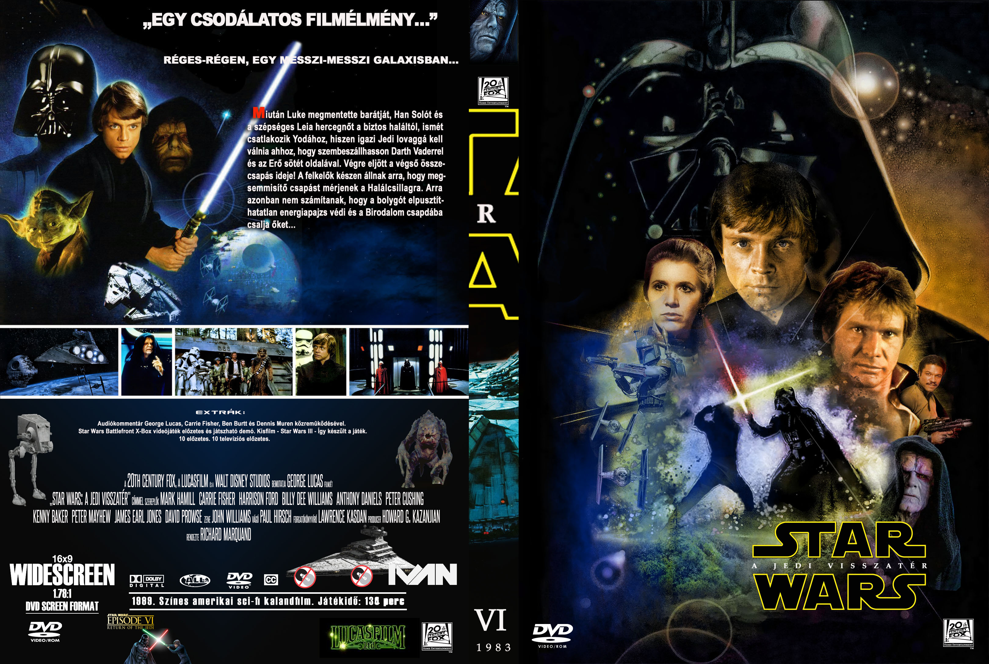 Coversclub Magyar Blu Ray Dvd Boritok Es Cd Boritok Klubja Star Wars Vi A Jedi Visszater Gerinces Ivan