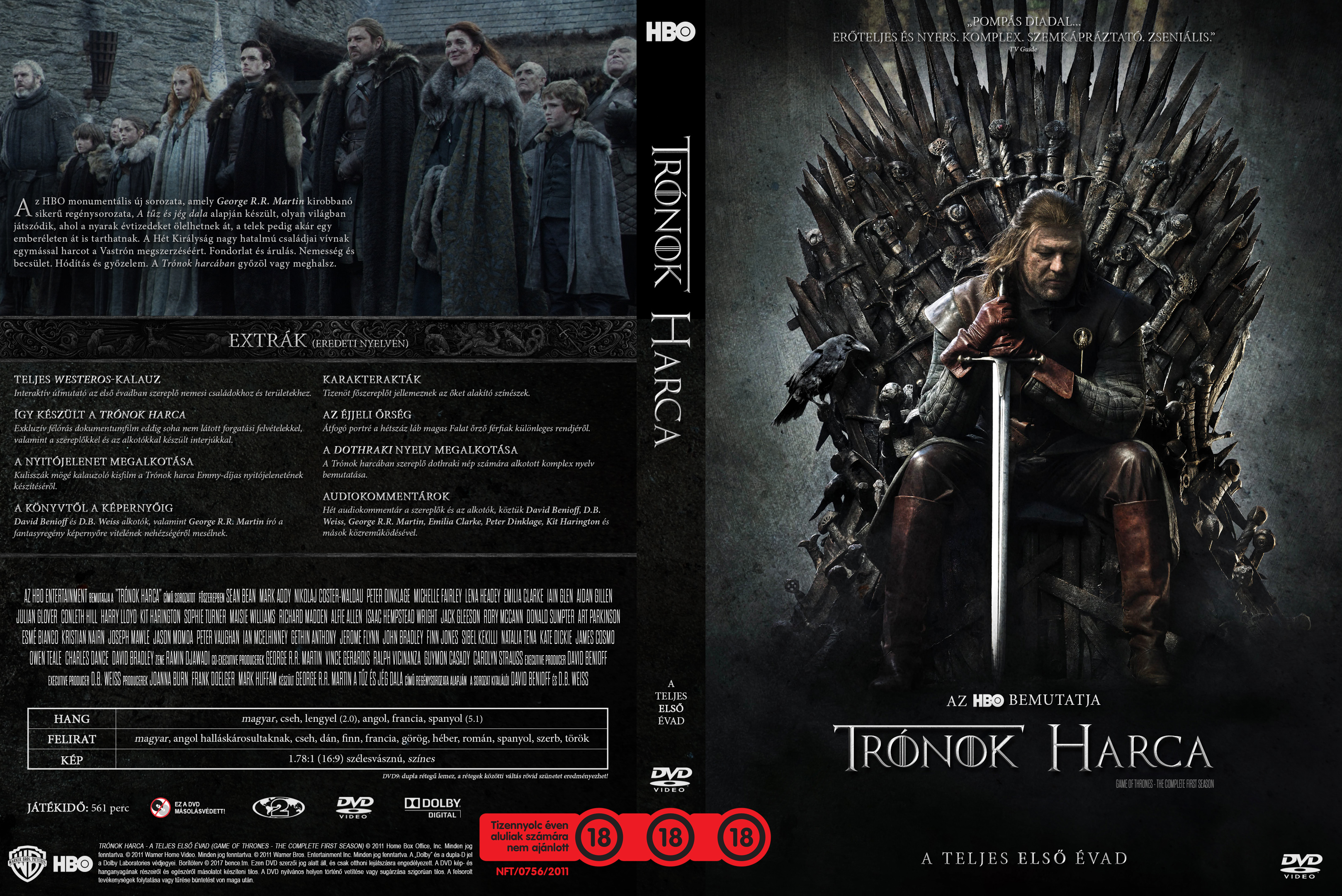Coversclub Magyar Blu Ray Dvd Boritok Es Cd Boritok Klubja Tronok Harca 1 Evad Bence Tm
