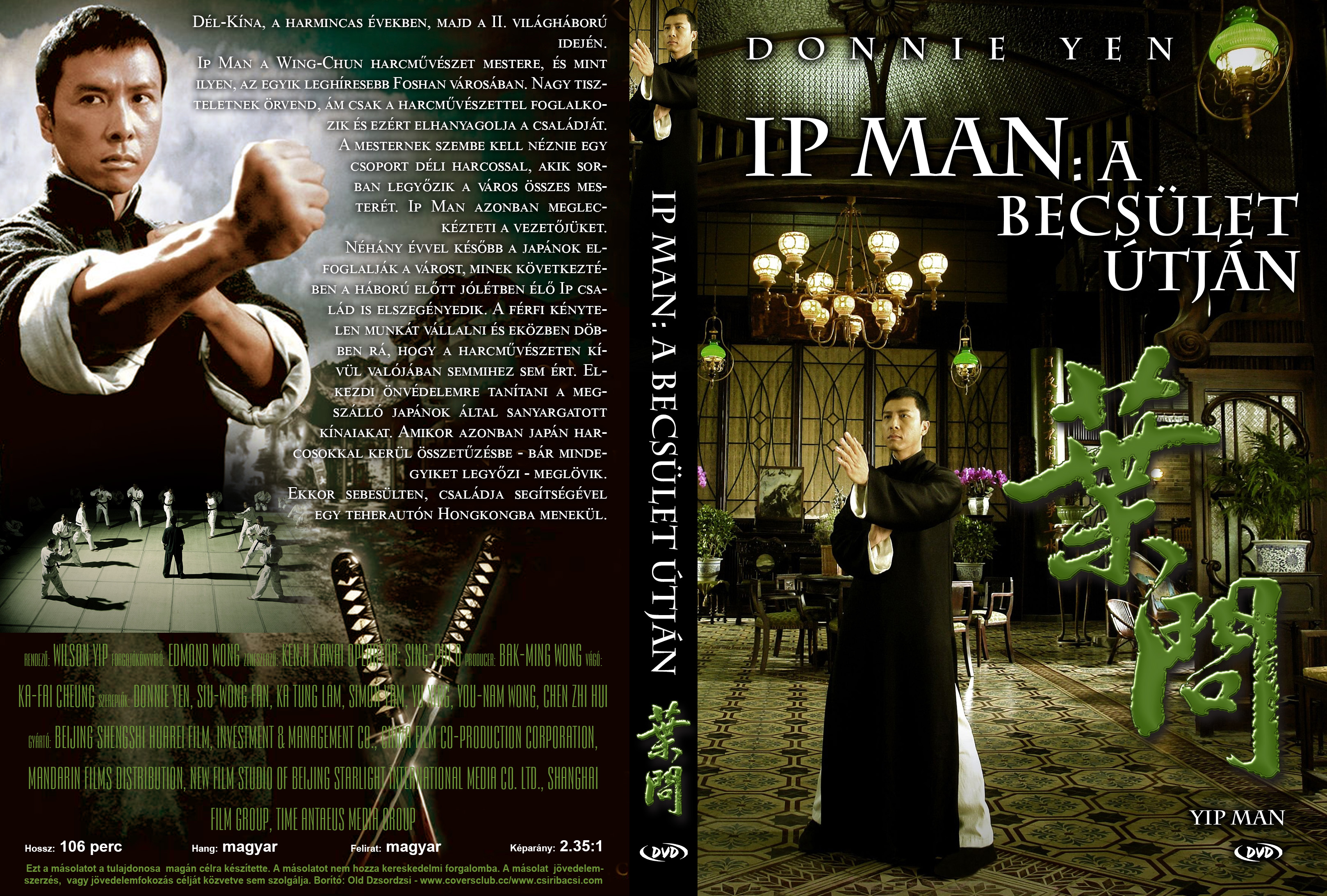 Coversclub Magyar Blu Ray Dvd Boritok Es Cd Boritok Klubja Ip Man A Becsulet Utjan Old Dzsordzsi