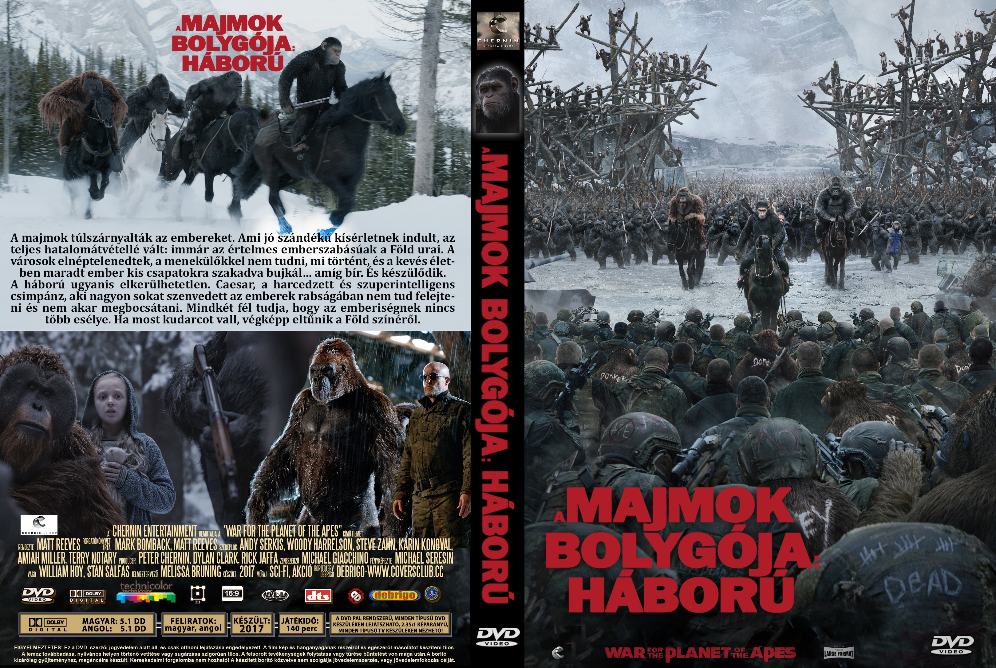 Coversclub Magyar Blu Ray Dvd Boritok Es Cd Boritok Klubja A Majmok Bolygoja Haboru