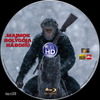 A majmok bolygója - Háború (2017) (taxi18) DVD borító CD3 label Letöltése