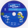 Hupikék törpikék 2. DVD borító CD1 label Letöltése
