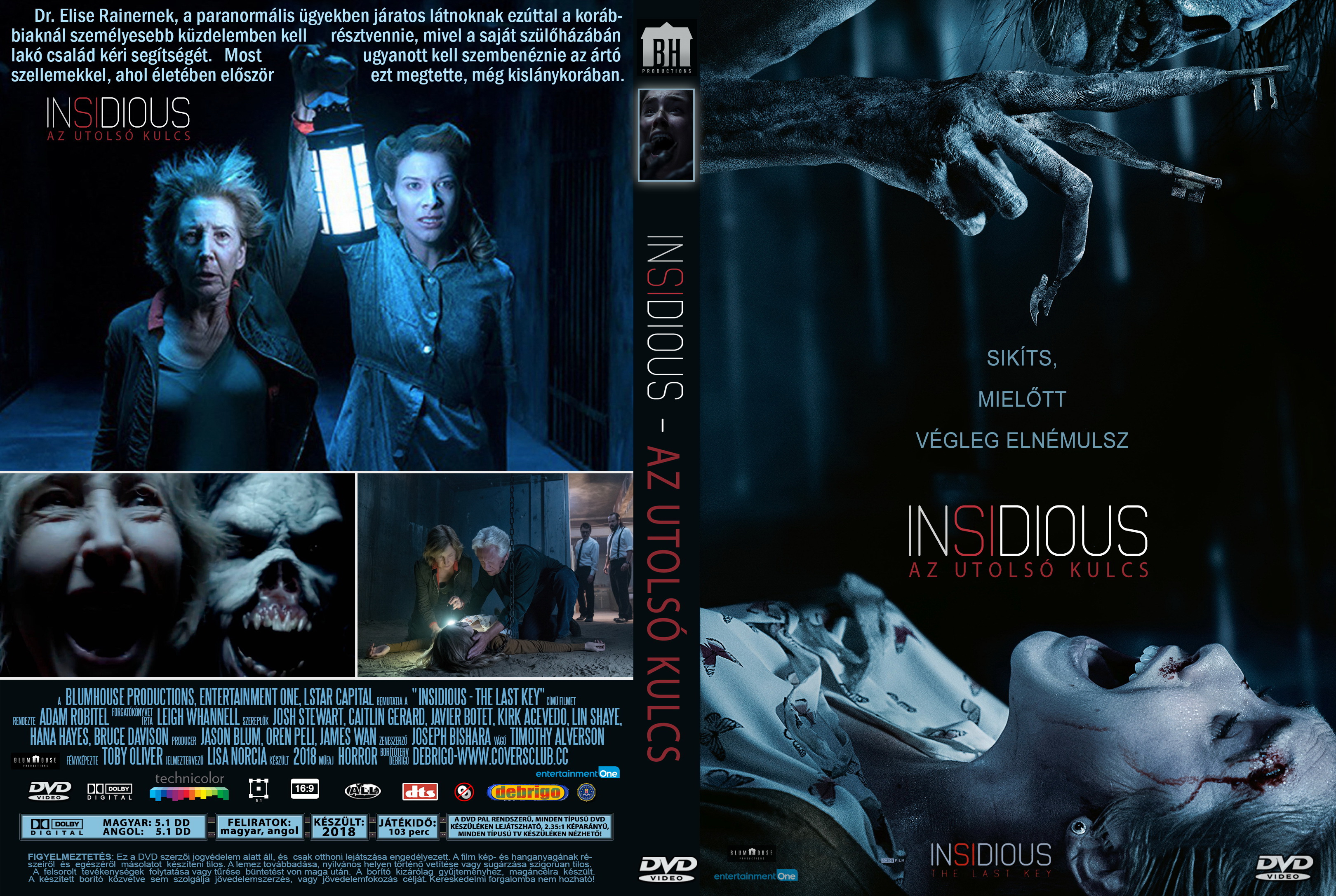 Coversclub Magyar Blu Ray Dvd Boritok Es Cd Boritok Klubja Insidious Az Utolso Kulcs Debrigo