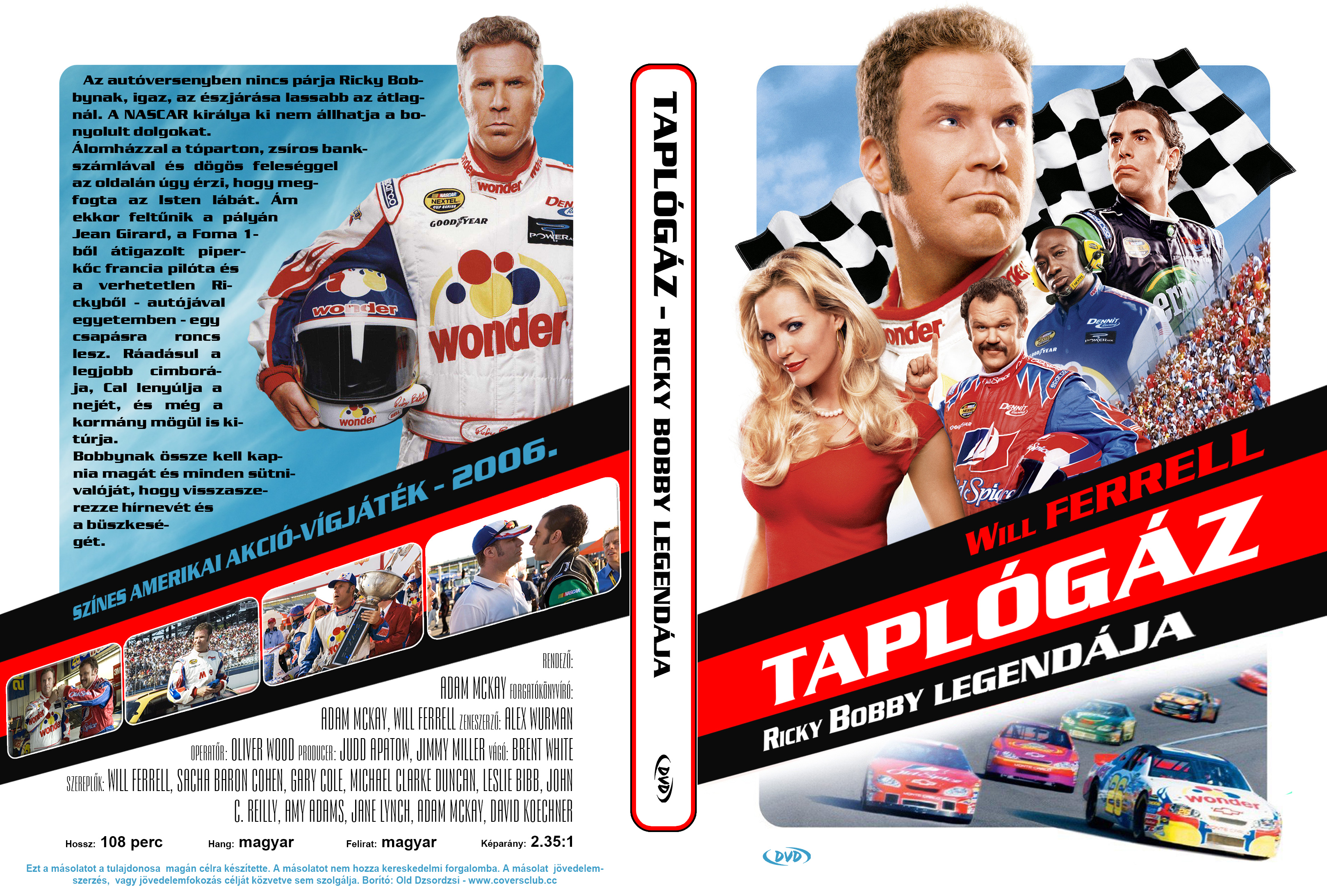 Coversclub Magyar Blu Ray Dvd Boritok Es Cd Boritok Klubja Taplogaz Ricky Bobby Legendaja Old Dzsordzsi